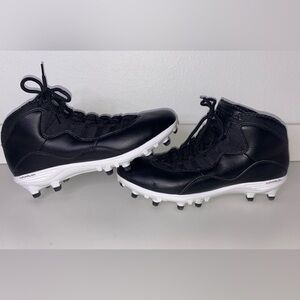 Jordan 10 TD Mid Size 11.5 Football Cleats Black CQ2073-001
